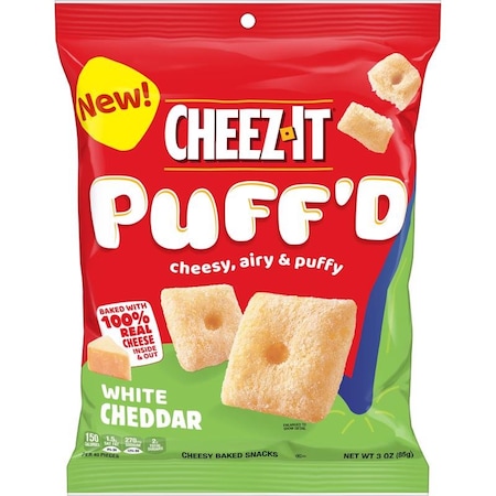 Cheez-It Cheez It Puff''D White Cheddar Crackers 3 oz Bagged 0241000000258